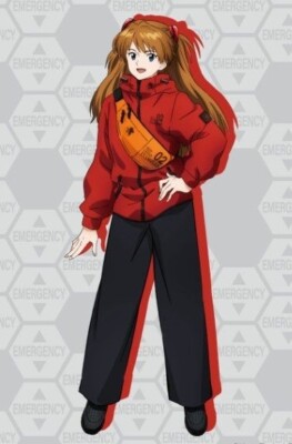 EVANGELION x GU Windproof Shell Hoodie Parka Red XXL with Tag New