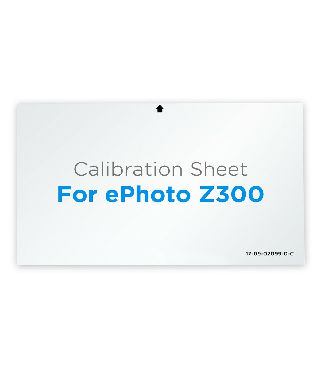 Plustek Calibration Control Sheet - for ePhoto Z300 only 17-09