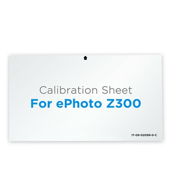 Plustek Calibration Control Sheet - for ePhoto Z300 only 17-09
