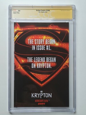 Action Comics #1000 原作者サイン入り スーパーマン アメコミ SUPERMAN Action Comics #1000 (2018) CGC 9.8 SS Signed by Jim