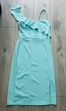 Boutique Women’s Blue Frill Bodycon Midi Dress Size 10 BNWT