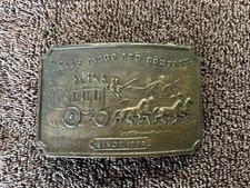 Vintage Wells Fargo Bank And Company Tifsnny Brass Belt Buckle - Banking