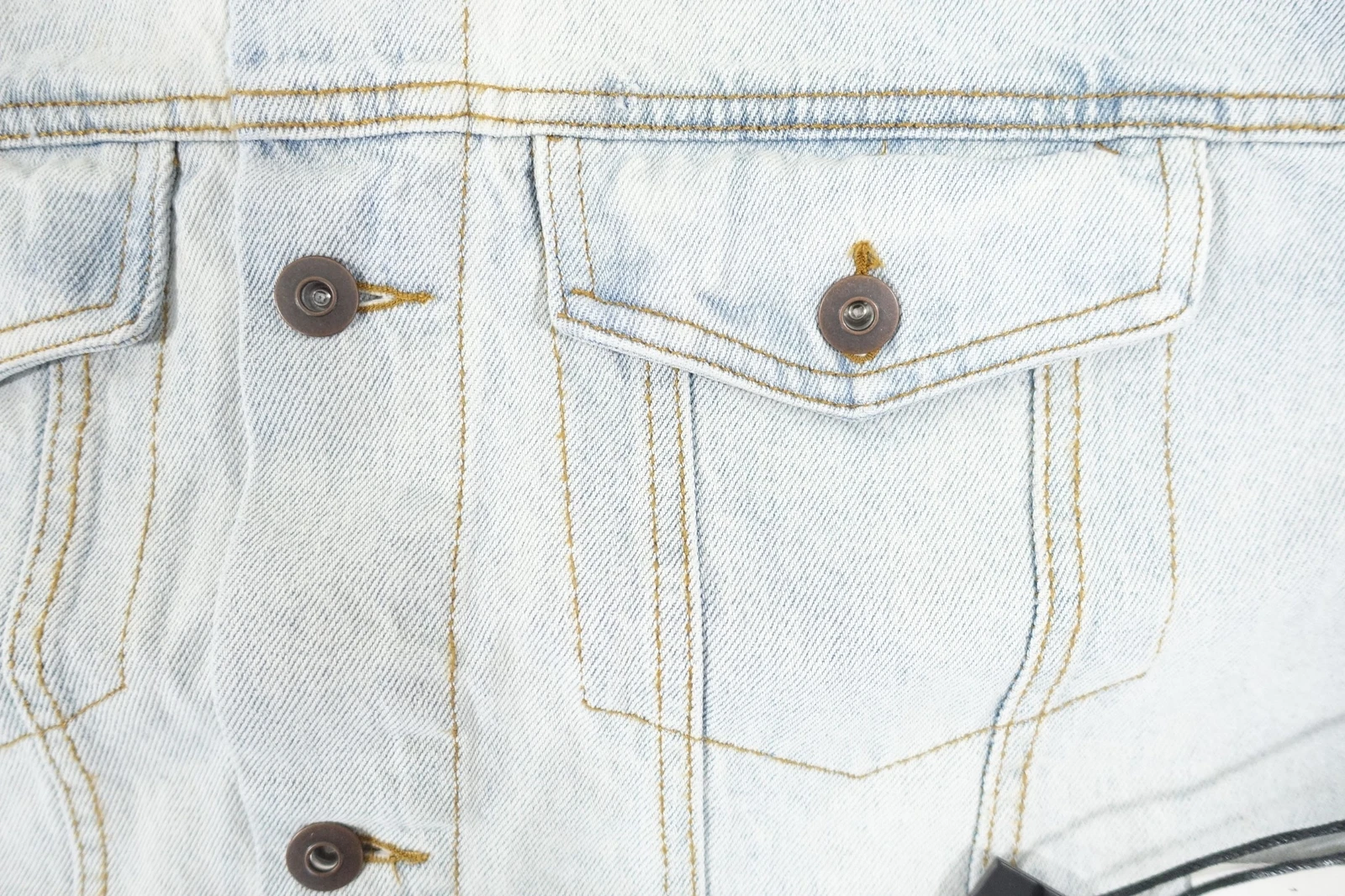 LAZER FADED BLEACHED BLUE XL TRUCKER DENIM JEAN JEANS JACKET MENS NWT NEW - product detail image 6