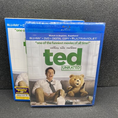 Ted Blu-ray (2012) 2-Disc Set Unrated Brand New Factory Sealed! Mark Wahlberg