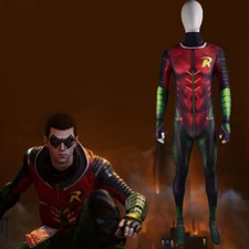 Robin Wonder Jumpsuit Carnival Bodysuit Halloween Cosplay Costume Adult Kids