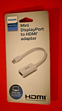 NEW WHITE PHILIPS MINI DISPLAY PORT TO HDMI ADAPTER AUDIO VIDEO SWV9200F/27