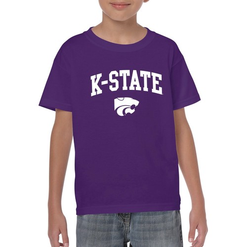Camiseta juvenil unisex con logotipo de Kansas State Wildcats Arch con licencia - Imagen 16 de 26