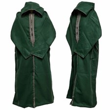 Moroccan Winter Cashmere Wool Blend Dark Green Hooded Thobe Djellaba