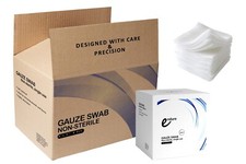 Case of 4000 Pcs 4" x 4" Non-Sterile Gauze Swab, Folded Edge, Standard