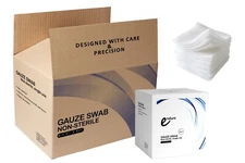 Case of 4000 Pcs 4" x 4" Non-Sterile Gauze Swab, Folded Edge, Standard