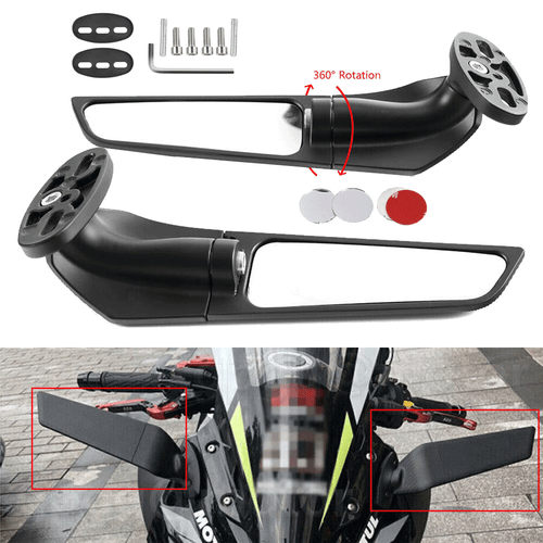 Adjustable Side Mirrors Rearview Wind Wing Mirror For Suzuki GSXR 600 750 1000 - Bild 3 von 20