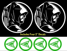 Green Arrow Oliver Queen Variety Pack Vinyl Decals Window Tablet Tumbler Laptop