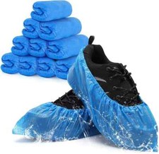 Disposable BLUE Plastic Over Shoes 30/50/100/2000 Shoe Covers Carpet Protectors