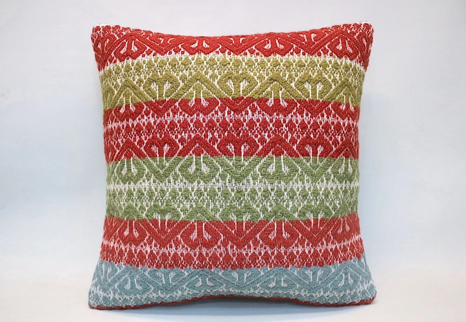 Kilim Pillow Cover, 16x16 in, Vintage Throw Pillow, Decorative Pillow Cushion