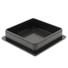 Tube Cap fit 2" 11 ga. tube ABS Black Plastic sold in lots of 4 each