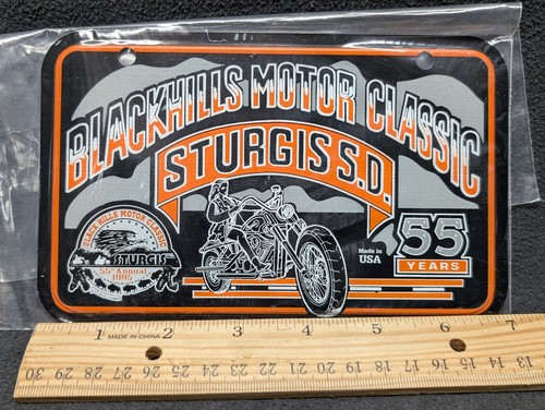 Harley Davidson Sturgis 55th Anniversay License Plate Blackhills Motor Classic - Picture 4 of 8
