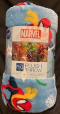 Marvel Spiderman Plush Throw Blanket - 5' x 6 ft - The Big One - New