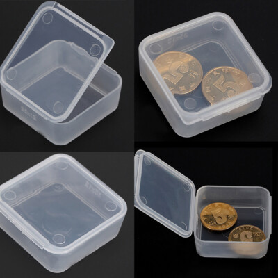 5X Small&Transparent Plastic Storage Box clear Square Multipurpose-display b _cn