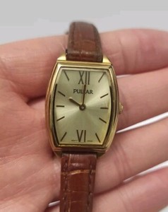 Authentic Pulsar 1N00-X314 Ledies Watch Gold Plated Battery Nice