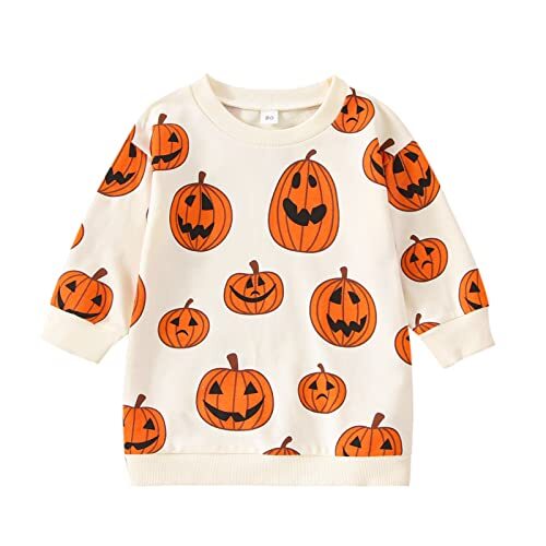 Toddler Baby Halloween Outfit Boy Girl Pumpkin 2-3T Oversized Pumpkin - Picture 2 of 8