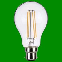 1X 8W Dimmbar Klar LED Filament GLS BC B22 Bajonett Kappe GlüHbirne 2800K Lampe