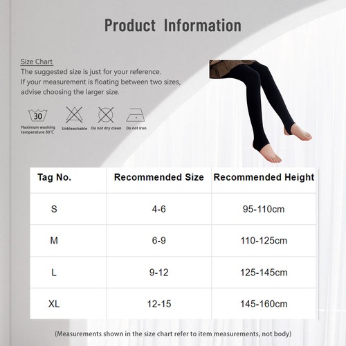 Girls Tights Casual Pantyhose Winter Pants Teens Sportwear Yoga Trousers Gym - Picture 26 of 54