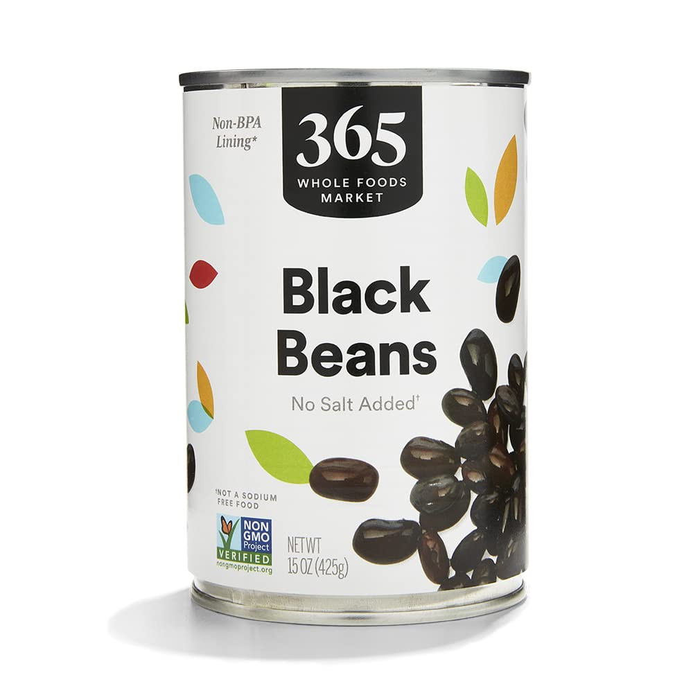 365 by Whole Foods Market, frijoles negros sin sal, 15 onzas