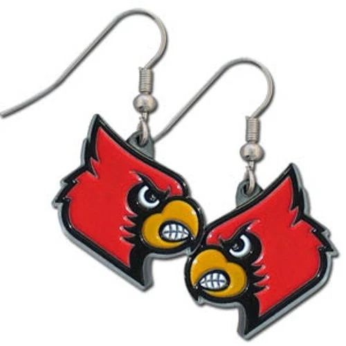 Louisville Cardinals Dangle Earrings (Zinc) NCAA Licensed Jewelry - Image 2 of 3