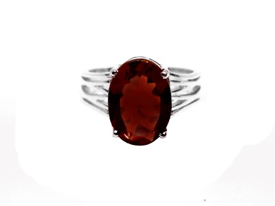 Grand Grenade Bague 5 CT Rouge Janvier Pierre de Naissance - Photo 1/4