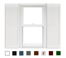 Polaris Vinyl Open Louver Shutters (1 Pair)