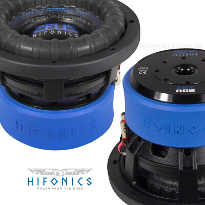 Hifonics ZEUS ZRX-8D2 20cm Auto Subwoofer 600 1200 Watt RMS MAX 2 x 2 Ohm 8''