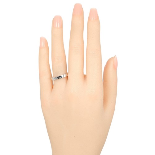 Anello Cartier Lanieres K18 oro bianco #6,2 (taglia USA) 6,25 g donna - Foto 2 di 9