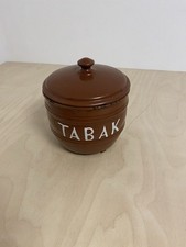 Emaille Tabakdose Braun Antik Tabak Vorratsdose Ca 1900