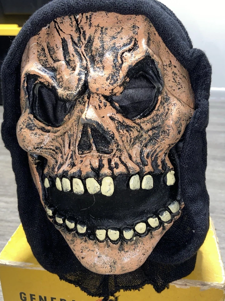 Vintage Easter Unlimited Grim Reaper Mask Skeleton Skull Death Spooky Halloween - Image 2 of 4