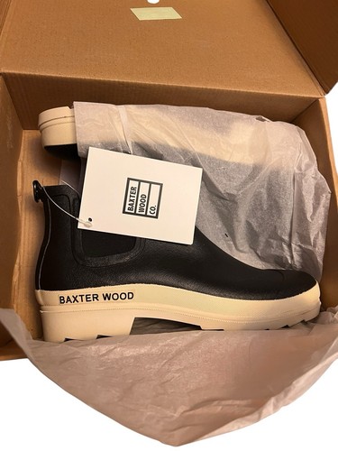 BAXTER WOOD Unweathered Black W/ White Sole Chelsea Woman’s Boots SIZE 9 NIB!!! - Picture 12 of 21