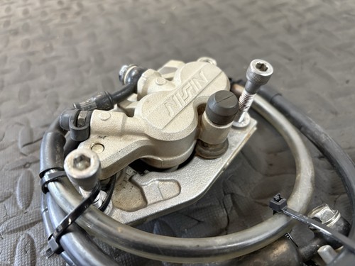 10-14 2010 KX450F KX250F OEM Front Brake Caliper Holder Master Cylinder Lever - Picture 4 of 19