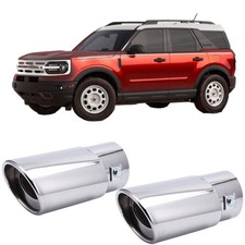 2* Stainless Steel Exhaust Pipe Tip Tail Muffler For Ford Bronco Sport 2021-2023