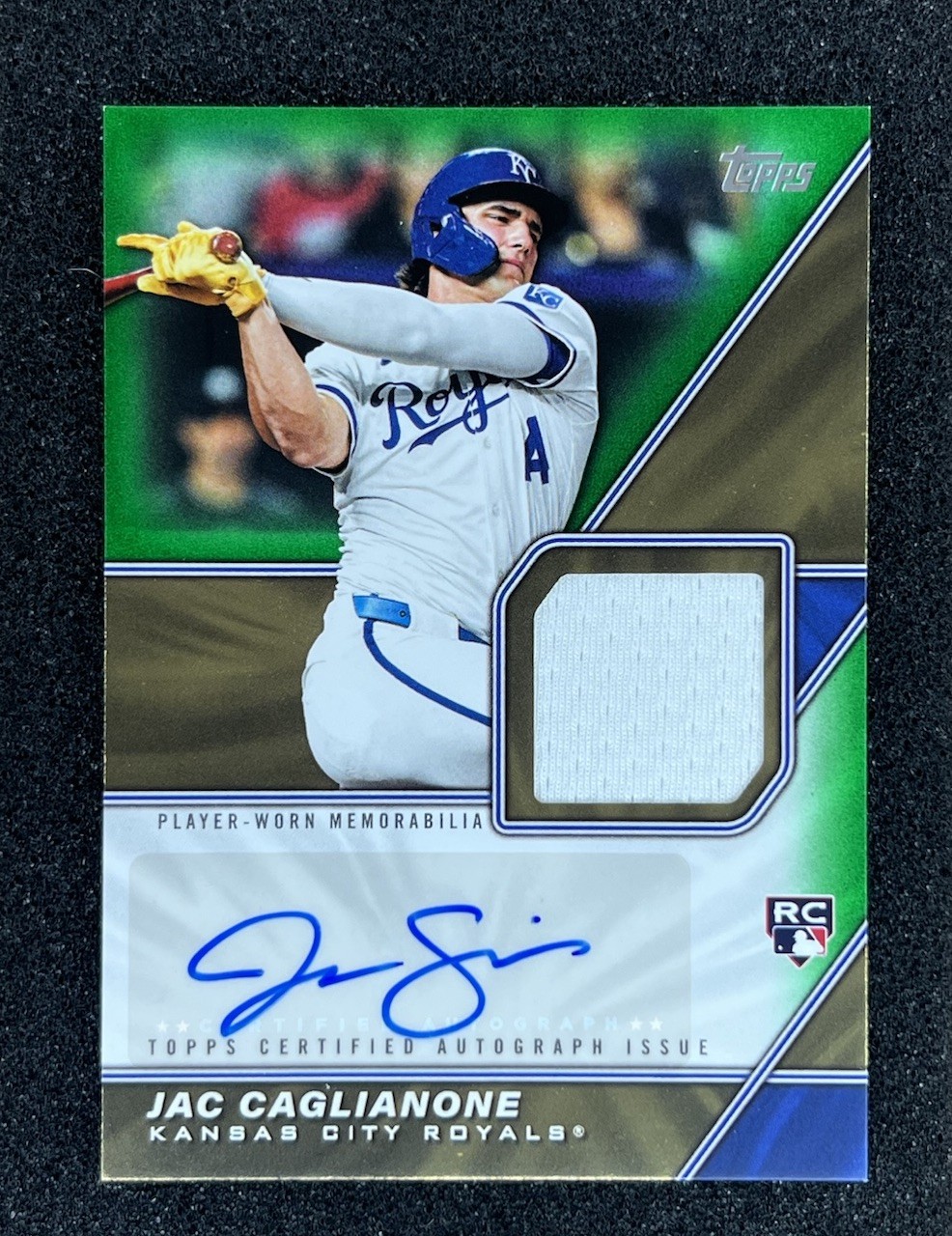 2026 Topps Jac Caglianone Major League Material Auto (RC) Green /99