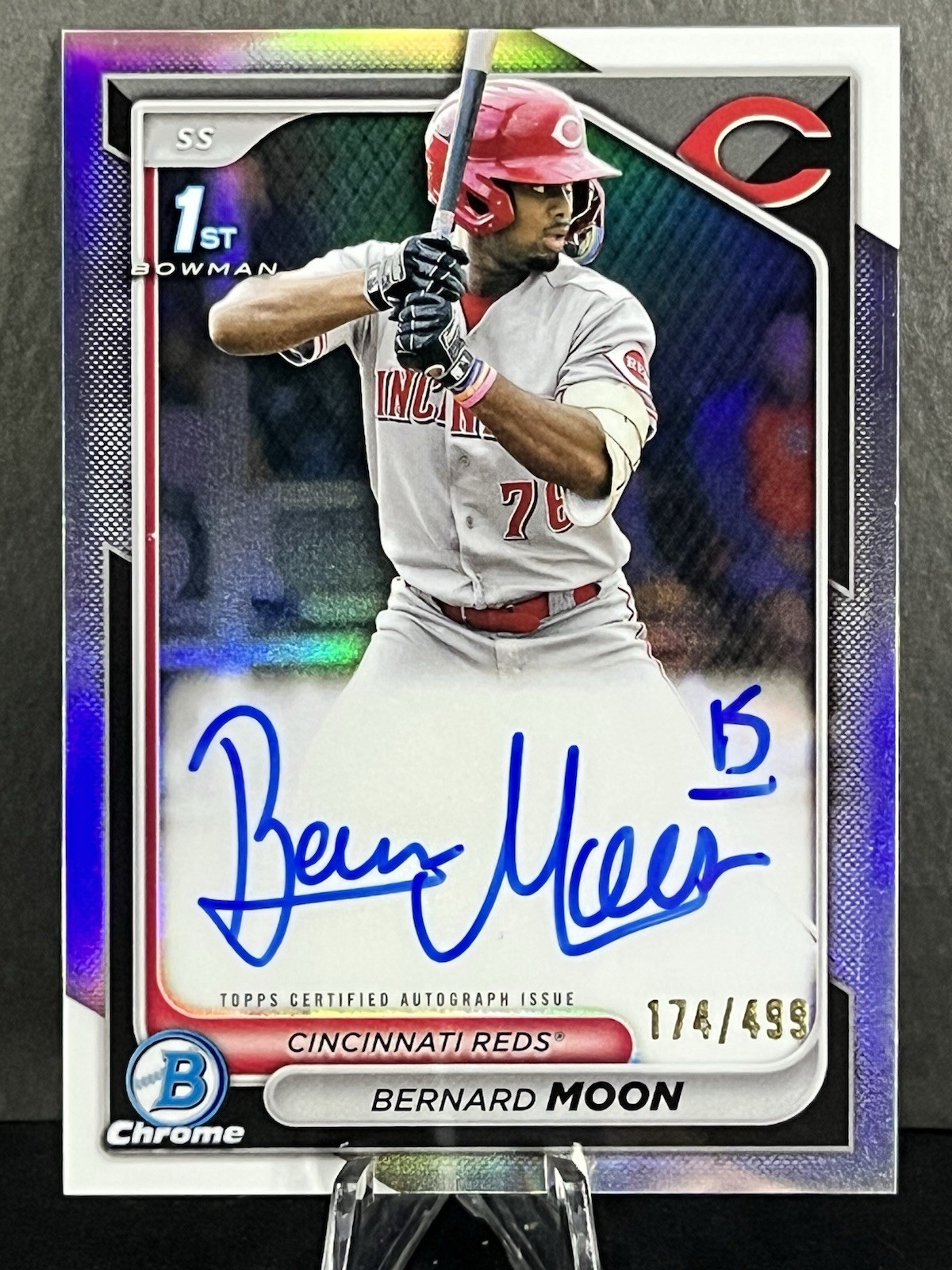 2024 Bowman Chrome Baseball Bernard Moon #CPA-BMO 1st Refractor Auto /499
