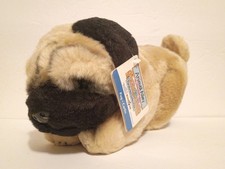 Animal Alley Toys R Us Exclusive Pug Dog Tan Black Plush 13" Vintage 2000 NEW