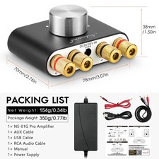 Nobsound Mini Bluetooth 5.0 Stereo Amplifier TPA3116 50W 50W Hi-Fi Audio Amp