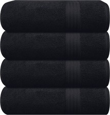 Premium Cotton 4 Pack Bath Towel Set 100 Pure Cotton 4 Bath Towels 27x54 Ideal