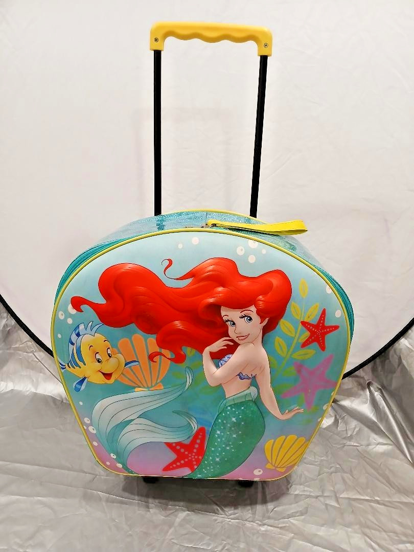Disney Store Ariel Little Mermaid Kids Suitcase Carry on Lug