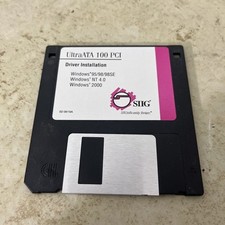 Floppy Disk SIIG UltraATA PCI Drivers Installation