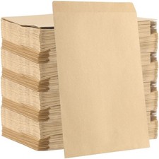 400 Pack 9 x 6 Brown Kraft Ungummed Catalog Envelopes Open End 120 gsm