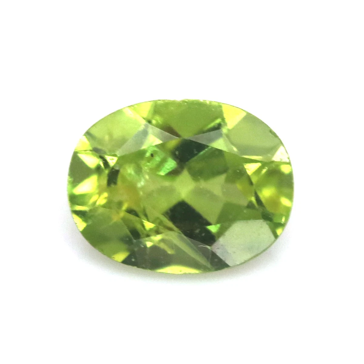 Pierre Précieuse Péridot Naturelle Du Pakistan - 4,00 Carats - Couleur Vert/jaune - Taille Ovale - Transparente - Sans Traitement
