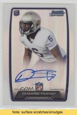 2013 Bowman Rookie Chrome Refractor Desmond Trufant #RCRA-DT Auto READ 0f8