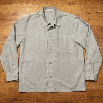 Norse Projects Kyle Overshirt Jacket Mens XL Gray Linen Cotton Layer Utility Alt