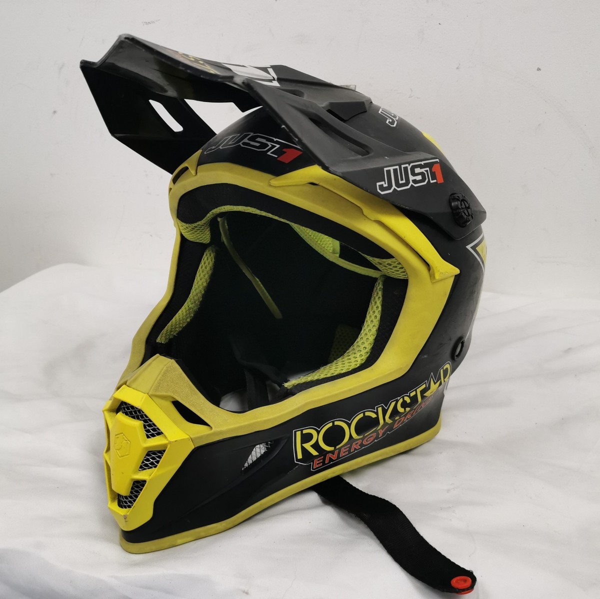 Rockstar Just Helm Just Full Carbon Motocross Helmet XL Rockstar Black