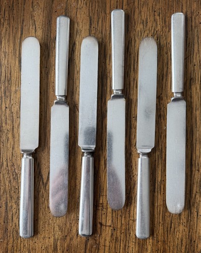6 Vintage 1847 Rogers Bros Silverplate Messer Lot Messer Garantie 16 DWT - Bild 2 von 4